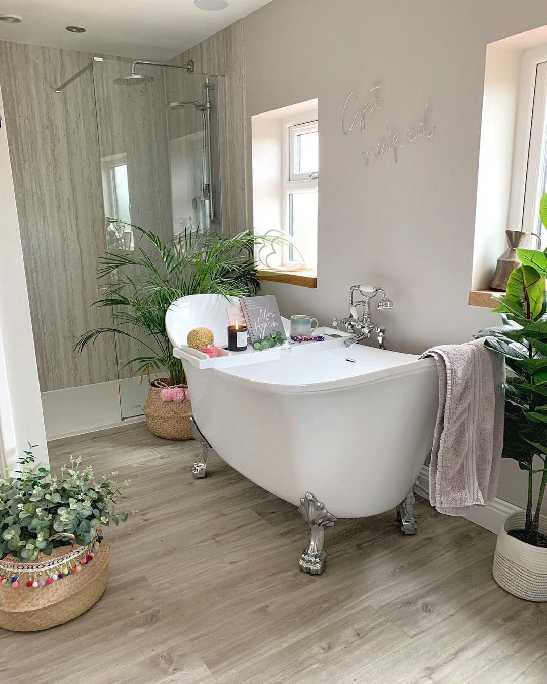 Finished bathroom project photo showing modern bathroom installation details