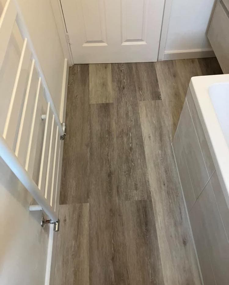 Bathroom floor tiling detail by FP Bathrooms