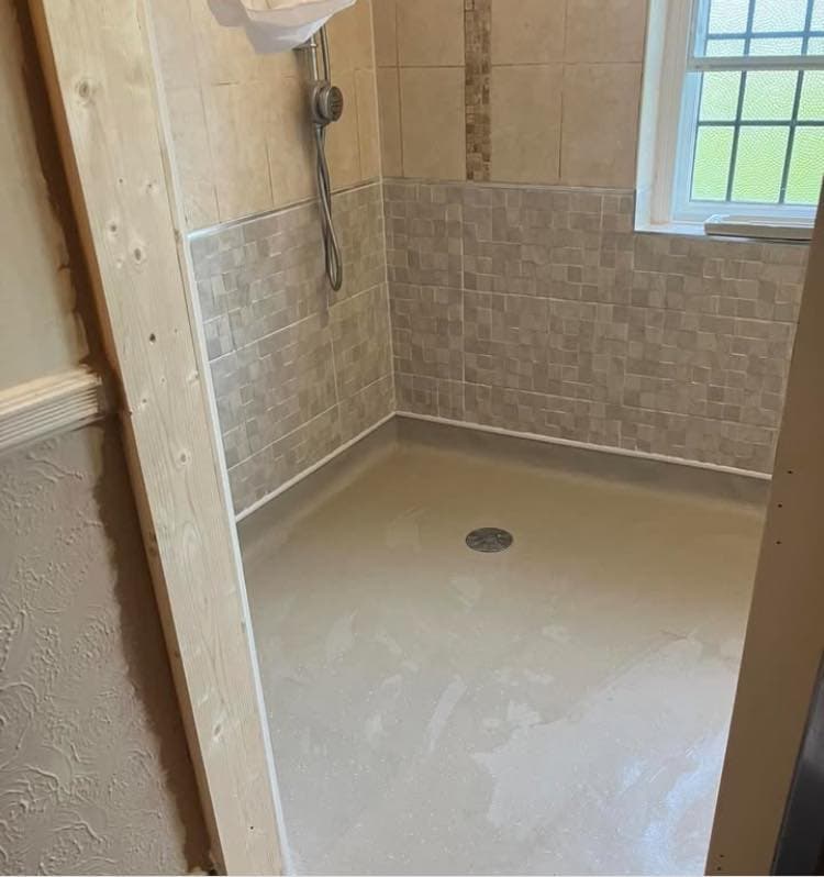 Wet room repair and bathroom reinstatement detail